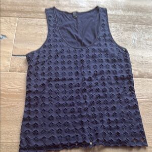 J Crew Textured Blue Sleeveless Tank Top